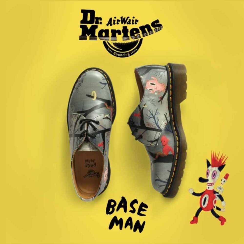 Rare! Dr. Martens x Gary Baseman Artist Designed 1461 Oxford Shoes Men's Size 8